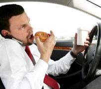 Eating while driving